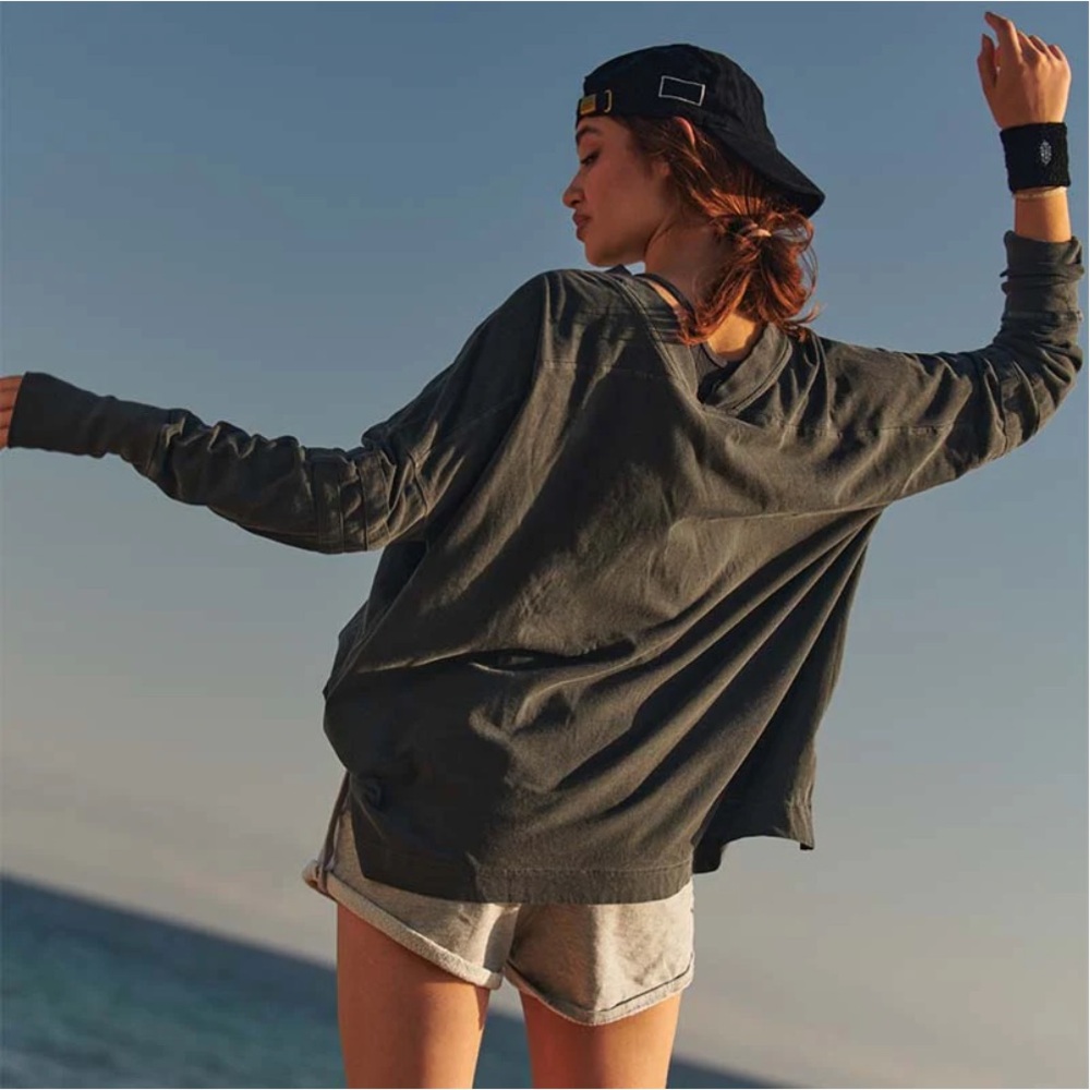 FP Movement by Free People Oversized Faded Black shirt